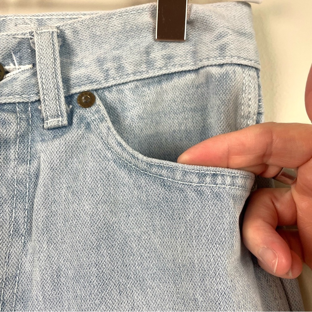 French Star Vintage 70s Jeans High Rise Light Wash Zipper Back Pocket Size 27‎ - Picture 3 of 16